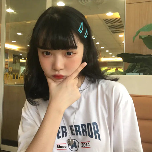 Loose-Fit Short Sleeve T-Shirt for Women in Korean Style