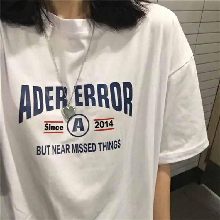 Loose-Fit Short Sleeve T-Shirt for Women in Korean Style