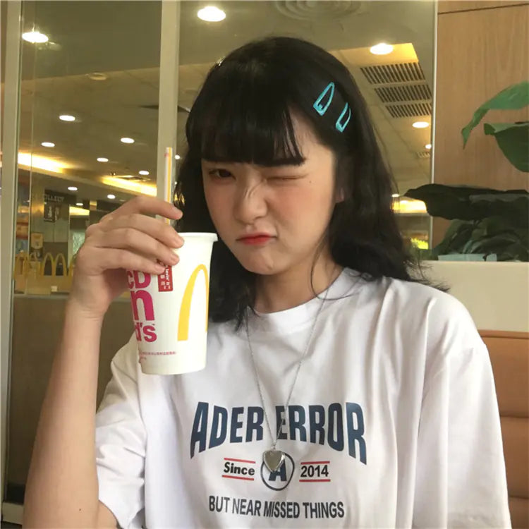 Loose-Fit Short Sleeve T-Shirt for Women in Korean Style